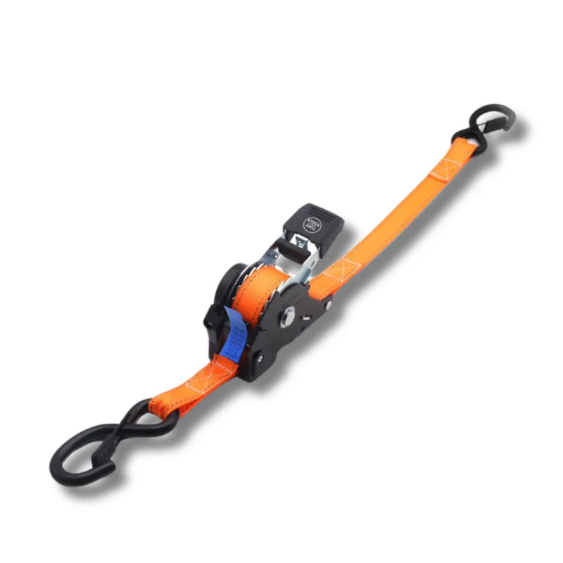 Retractable Ratchet Strap - 3.5M x 25mm (Orange)